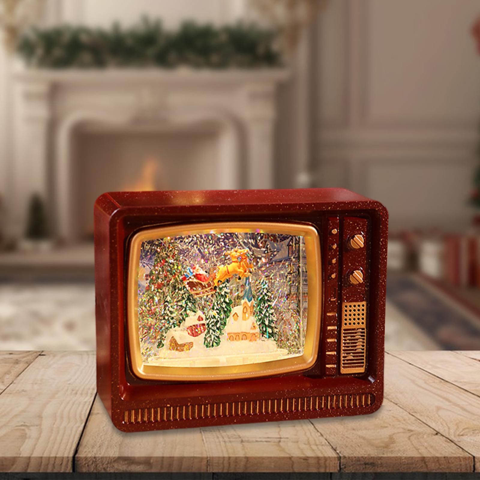 Snow Globe Musical - Lampion muzyczny w kształcie telewizora, ozdoba