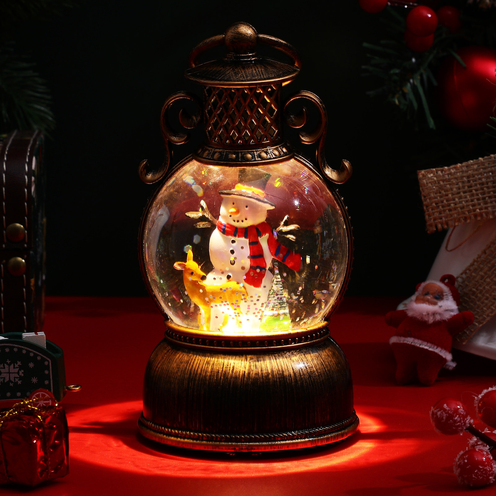 Snow Globe Musical - Świąteczna pozytywka, świecąca kula śnieżna ze