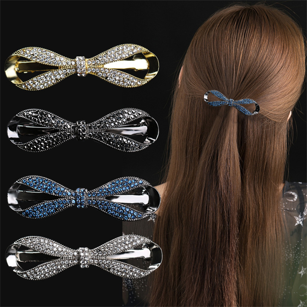 Ribbon Bow Gift - Wykwintne syntetyczny kryształ łuk szpilka dla