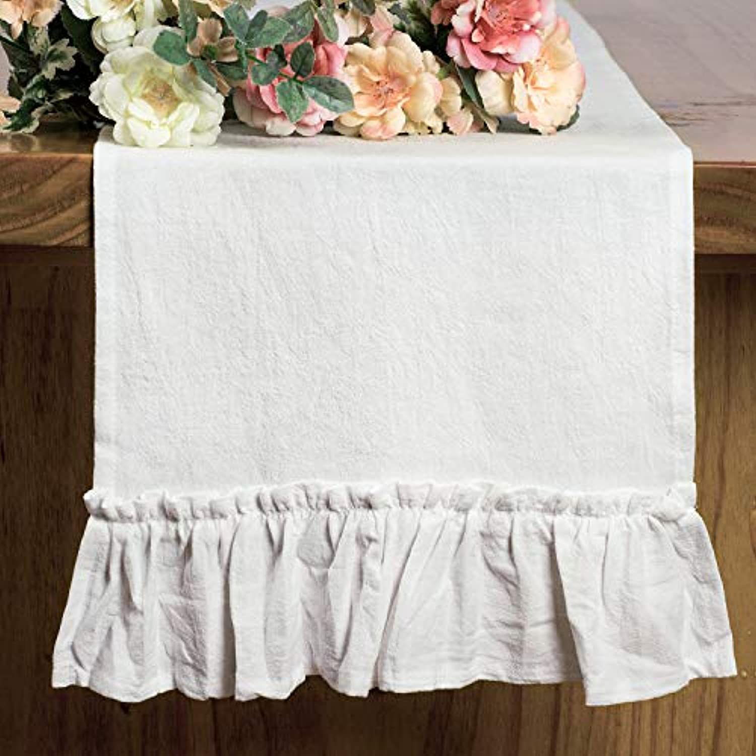 Bawełniane falbany bieżnik na  – Christmas Table Runner recenzja i cena