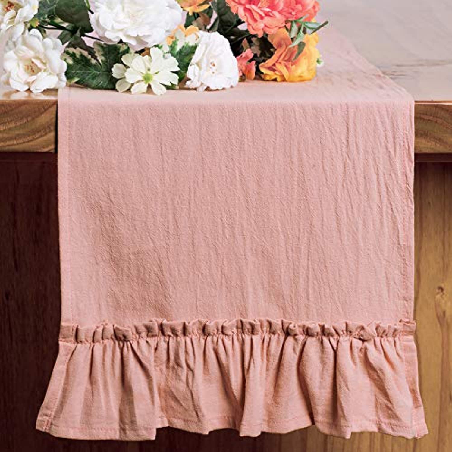 Bawełniane falbany bieżnik na  – Christmas Table Runner recenzja i cena