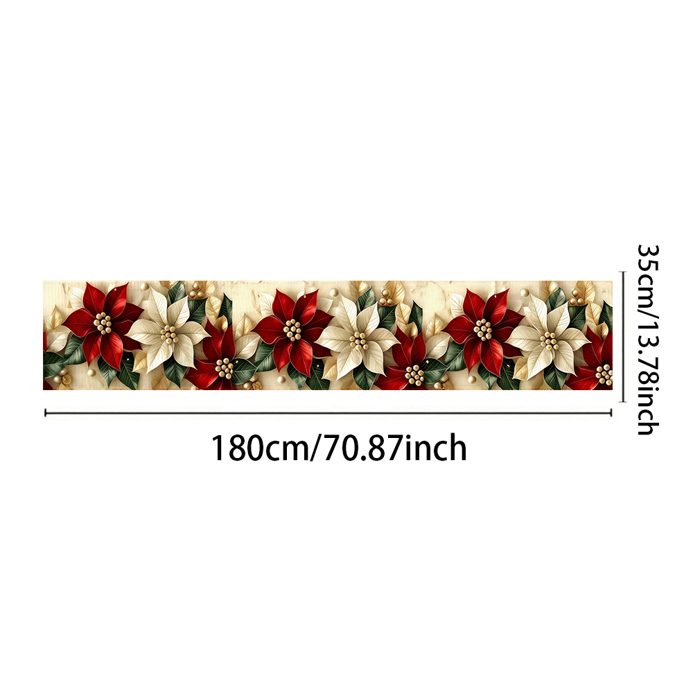 Vintage czerwono-biała świątec – Christmas Table Runner recenzja i cena